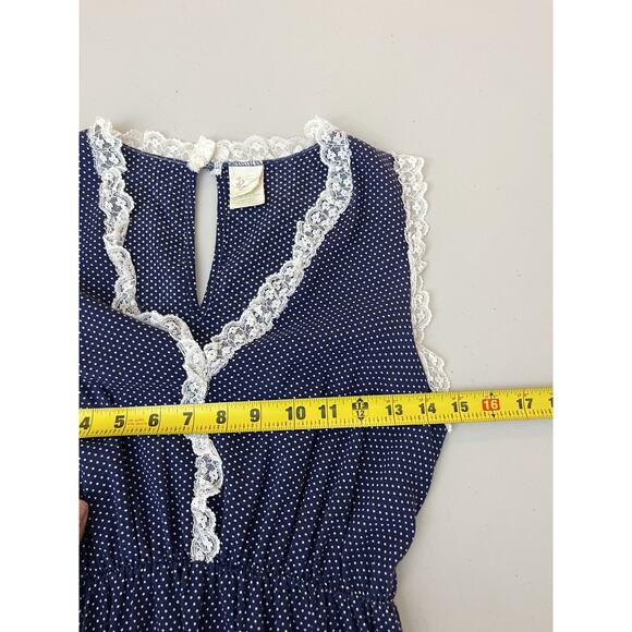 Vtg Cottage Prairie Romantic Victorian Edwardian Inspired Dress M Farm Country - Picture 12 of 15